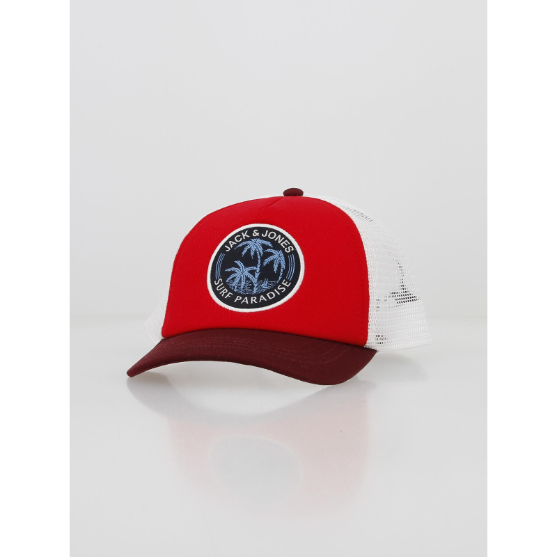 Casquette byron surf trucker rouge blanc garçon - Jack & Jones