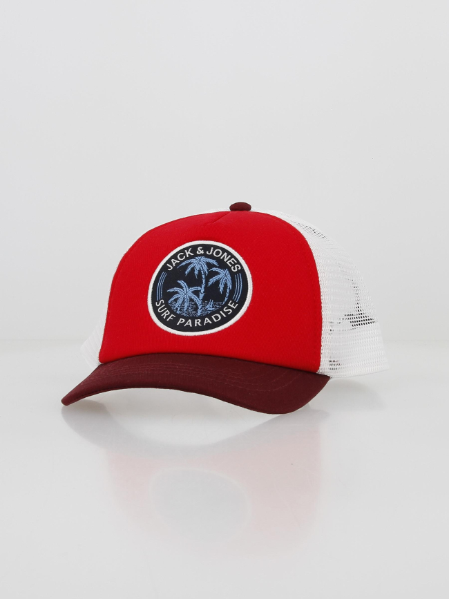 Casquette byron surf trucker rouge blanc garçon - Jack & Jones