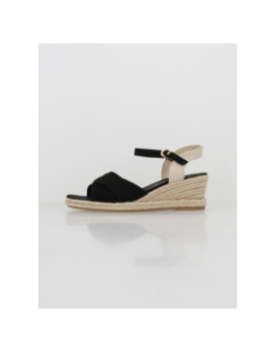 Sandales à talons compensés croisé noir femme - Tamaris