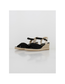 Sandales à talons compensés croisé noir femme - Tamaris