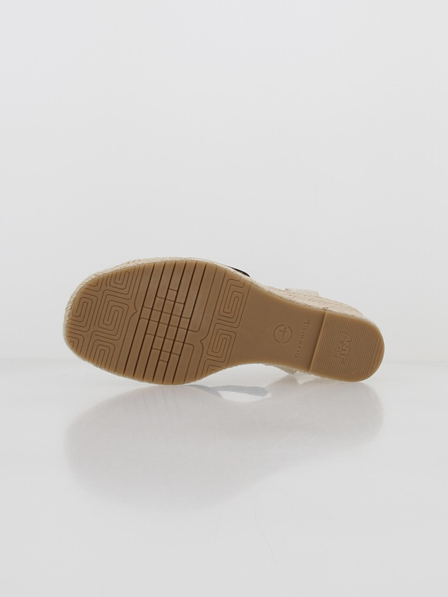 Sandales à talons compensés croisé noir femme - Tamaris