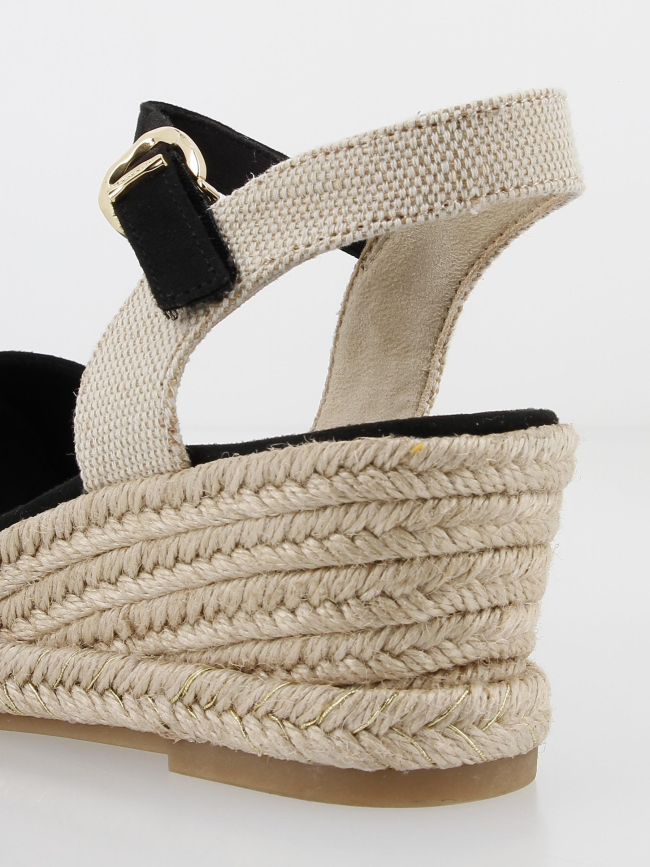 Sandales à talons compensés croisé noir femme - Tamaris