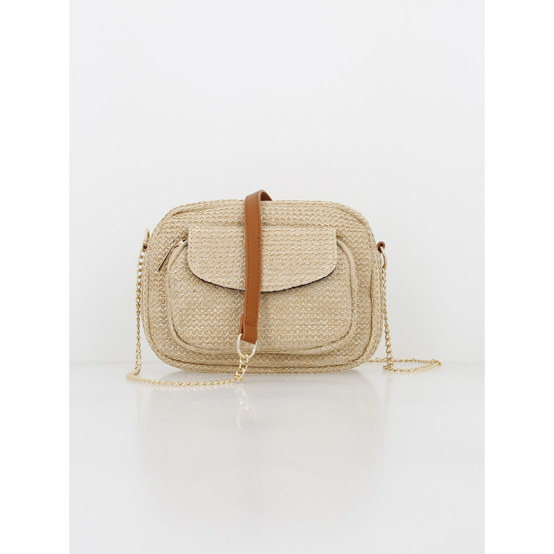 Sac bandoulière codette beige femme - Pieces