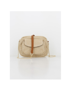 Sac bandoulière codette beige femme - Pieces