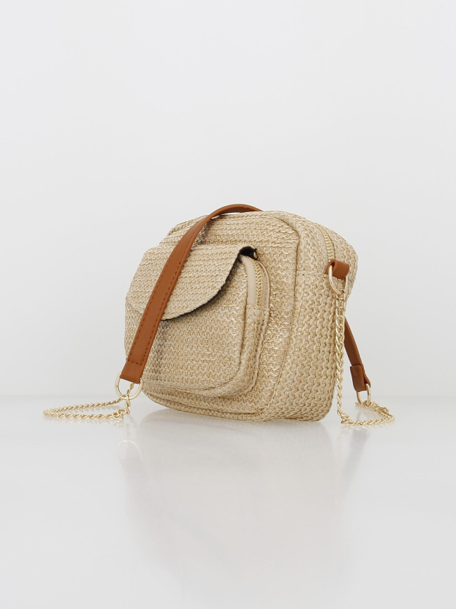 Sac bandoulière codette beige femme - Pieces