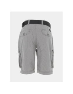 Short cargo rayé ceinture gris homme - Oxbow