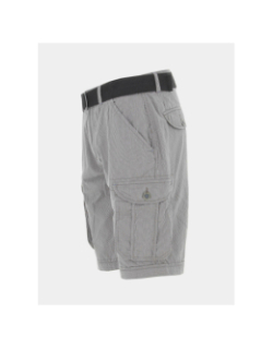 Short cargo rayé ceinture gris homme - Oxbow