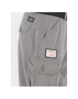 Short cargo rayé ceinture gris homme - Oxbow