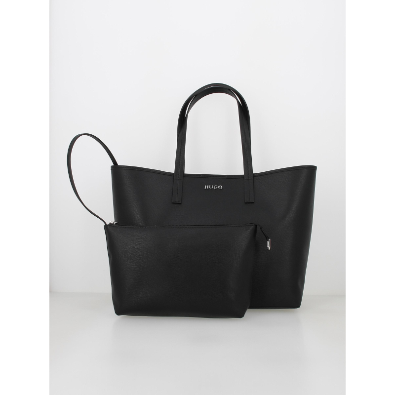 Sac cabas shopper pochette chris noir femme - Hugo