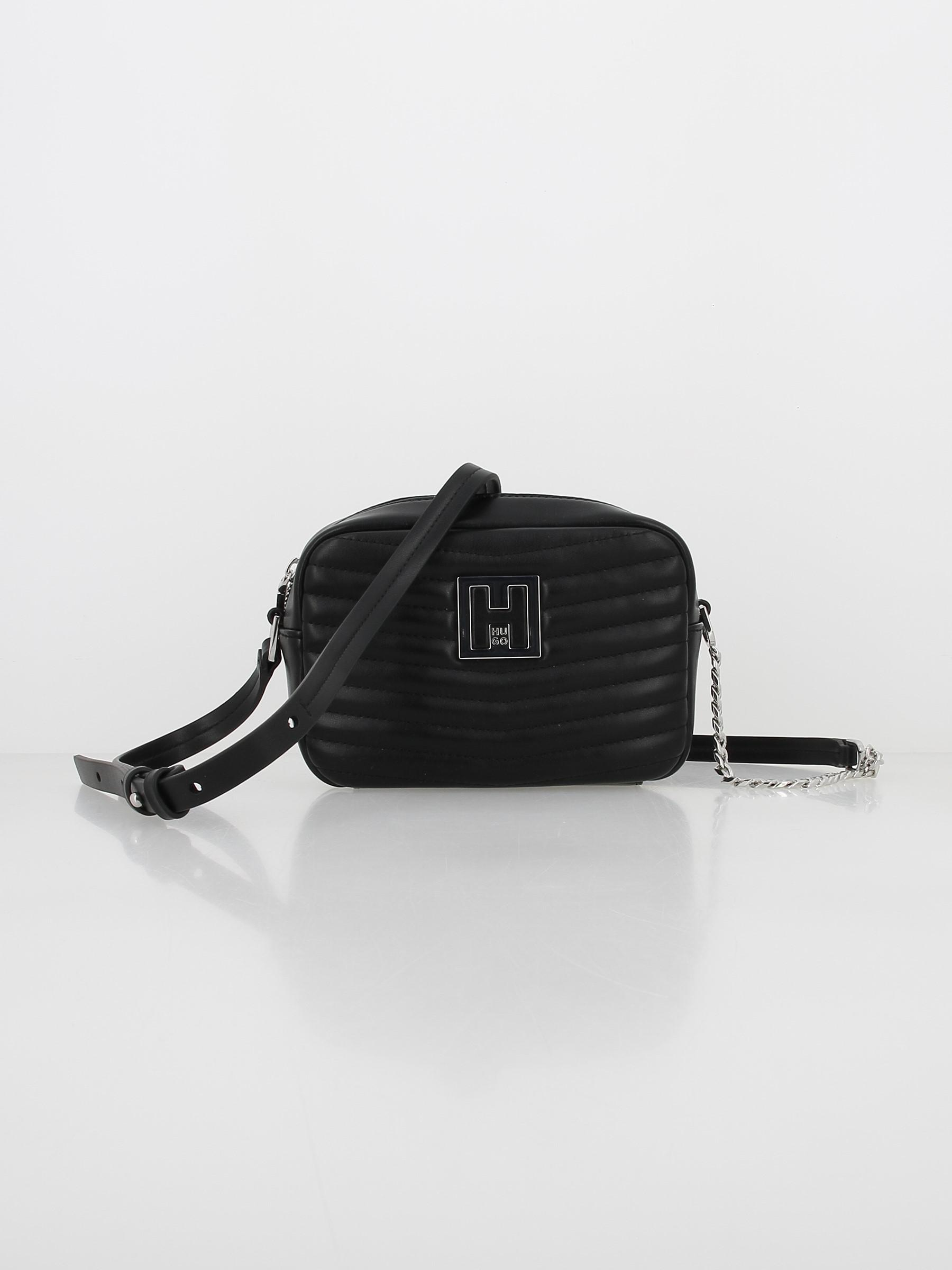 Sac bandoulière matelassé jodie zip noir femme - Hugo