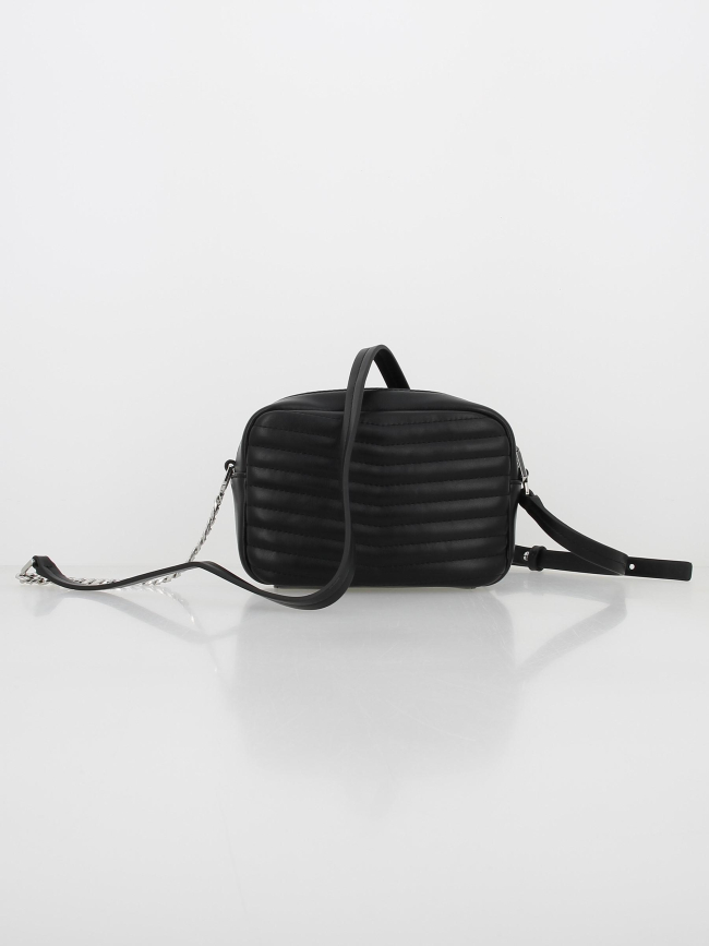 Sac bandoulière matelassé jodie zip noir femme - Hugo