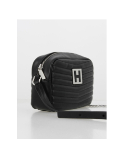 Sac bandoulière matelassé jodie zip noir femme - Hugo