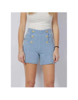 Short en jean taille haute martine bleu clair femme - Vero Moda