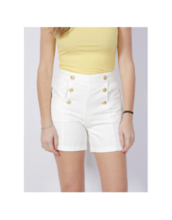 Short en jean taille haute martine blanc femme - Vero Moda