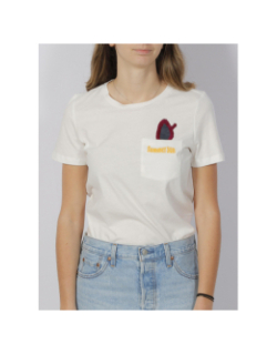 T-shirt poche summer sun caraolly blanc femme - Vero Moda