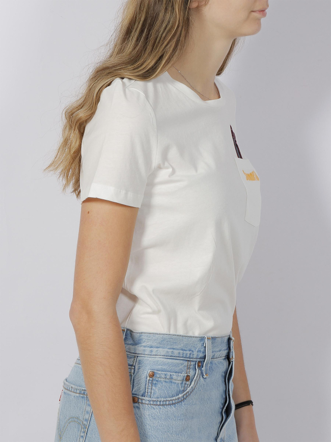 T-shirt poche summer sun caraolly blanc femme - Vero Moda