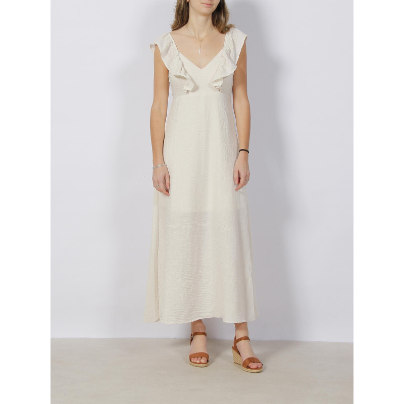 Robe midi dos nu chris écru femme - Vero Moda