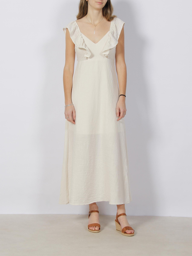 Robe midi dos nu chris écru femme - Vero Moda