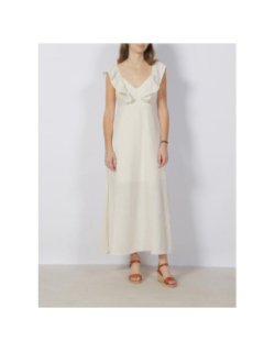 Robe midi dos nu chris écru femme - Vero Moda