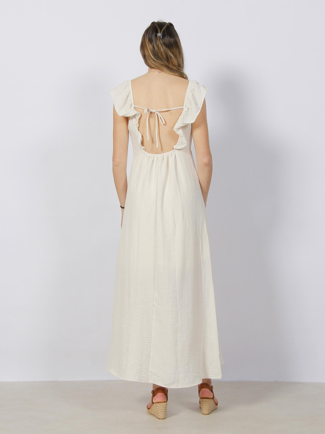 Robe midi dos nu chris écru femme - Vero Moda