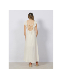 Robe midi dos nu chris écru femme - Vero Moda