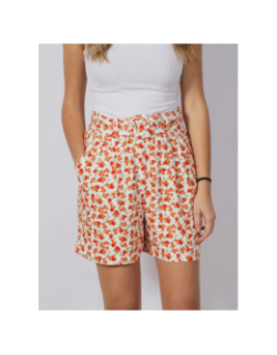 Short à fleurs rosie blanc orange femme - Vero Moda