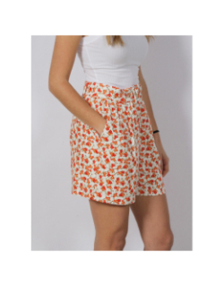 Short à fleurs rosie blanc orange femme - Vero Moda