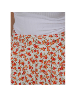 Short à fleurs rosie blanc orange femme - Vero Moda