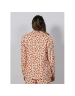 Veste blazer à fleurs rosie blanc orange femme - Vero Moda