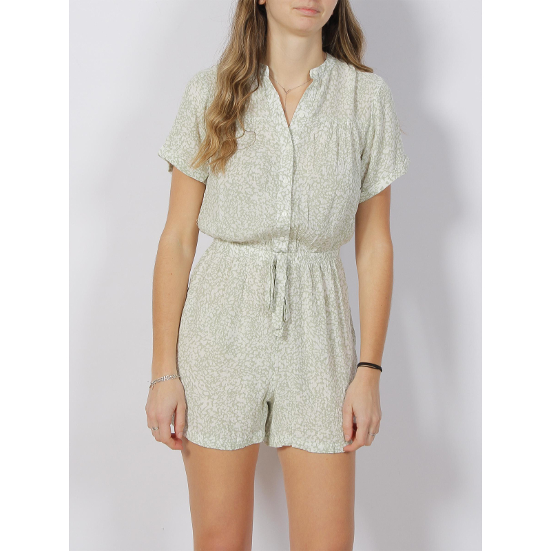 Combi-short menny playsuit vert blanc femme - Vero Moda