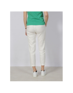 Pantalon chino slim en lin blanc femme - Salsa