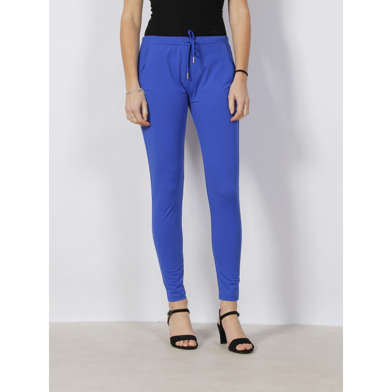 Pantalon cruz uni bleu femme - HBT