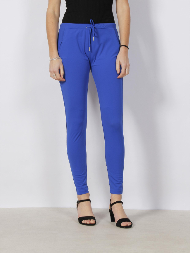 Pantalon cruz uni bleu femme - HBT