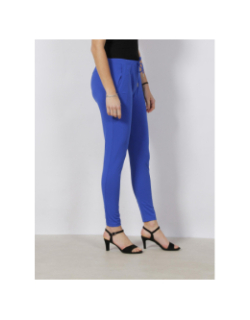 Pantalon cruz uni bleu femme - HBT