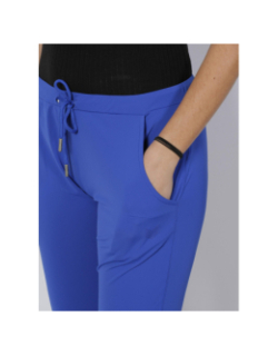 Pantalon cruz uni bleu femme - HBT