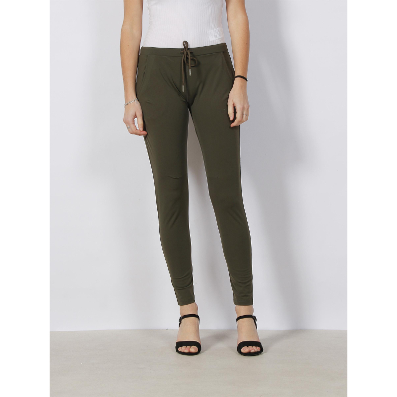 Pantalon cruz uni kaki femme - HBT