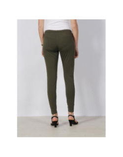 Pantalon cruz uni kaki femme - HBT