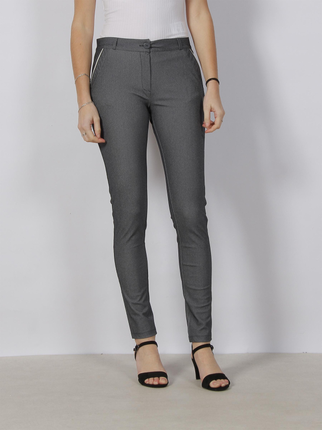 Pantalon slim christina imprimés jean gris femme - HBT