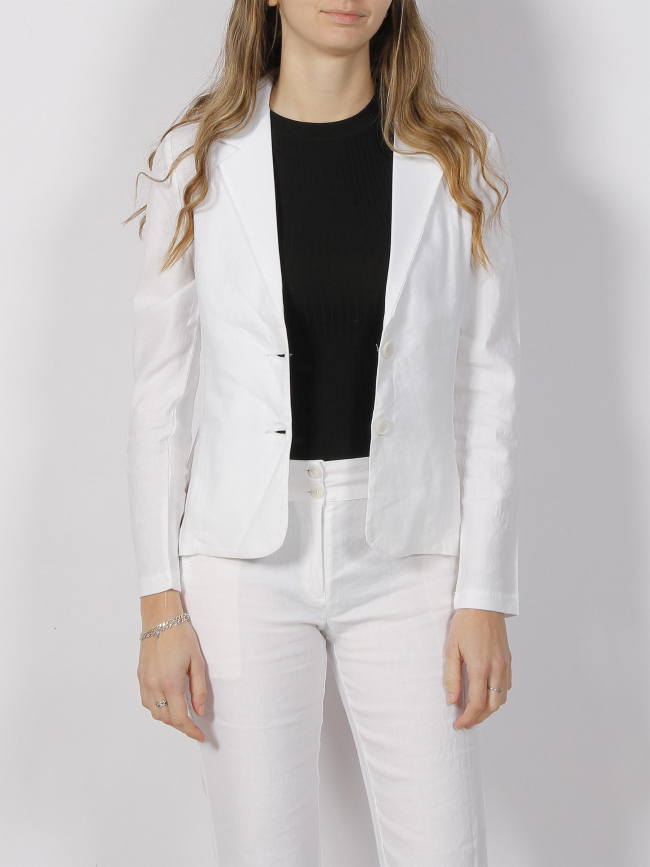 Veste blazer shirley lin blanc femme - Hbt