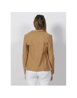 Veste blazer shirley lin marron femme - Hbt