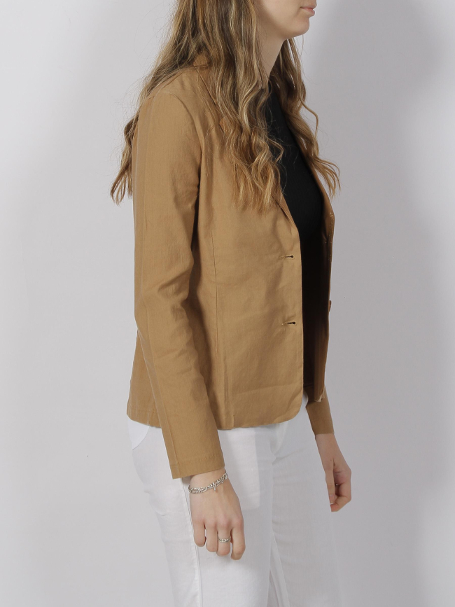 Veste blazer shirley lin marron femme - Hbt