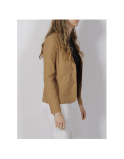 Veste blazer shirley lin marron femme - Hbt