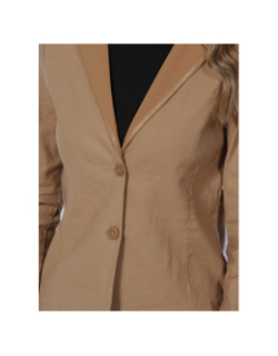 Veste blazer shirley lin marron femme - Hbt