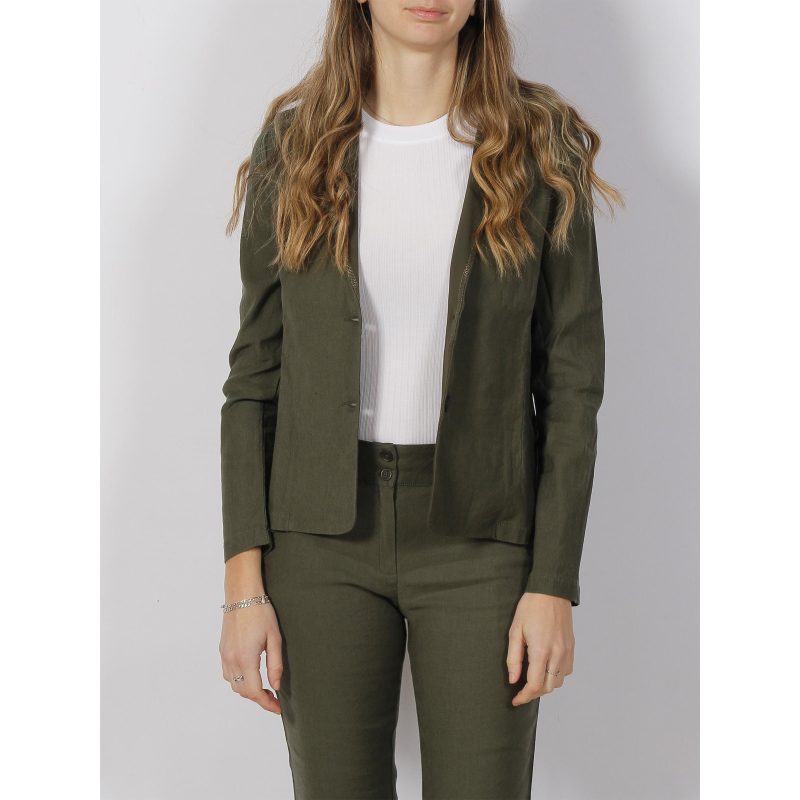 Veste blazer shirley lin kaki femme - Hbt