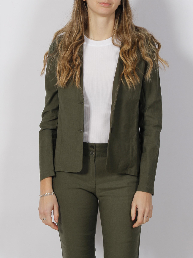 Veste blazer shirley lin kaki femme - Hbt