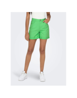 Short mom taille haute vega vert femme - Only