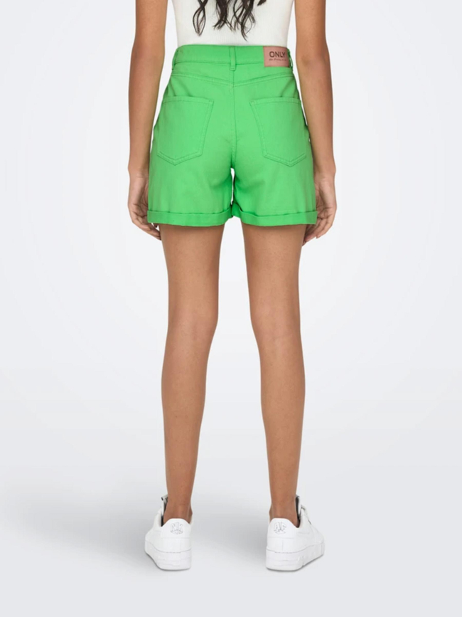 Short mom taille haute vega vert femme - Only