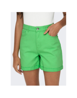 Short mom taille haute vega vert femme - Only