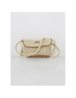 Sac bandoulière en raphia mediteraz beige femme - Barts