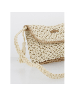 Sac bandoulière en raphia mediteraz beige femme - Barts